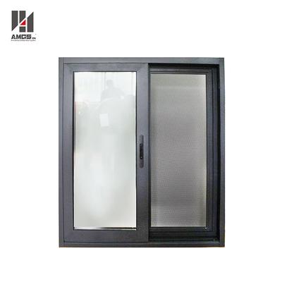 Powder Coated Dark Gray Aluminium Profile Sliding Windows Price
