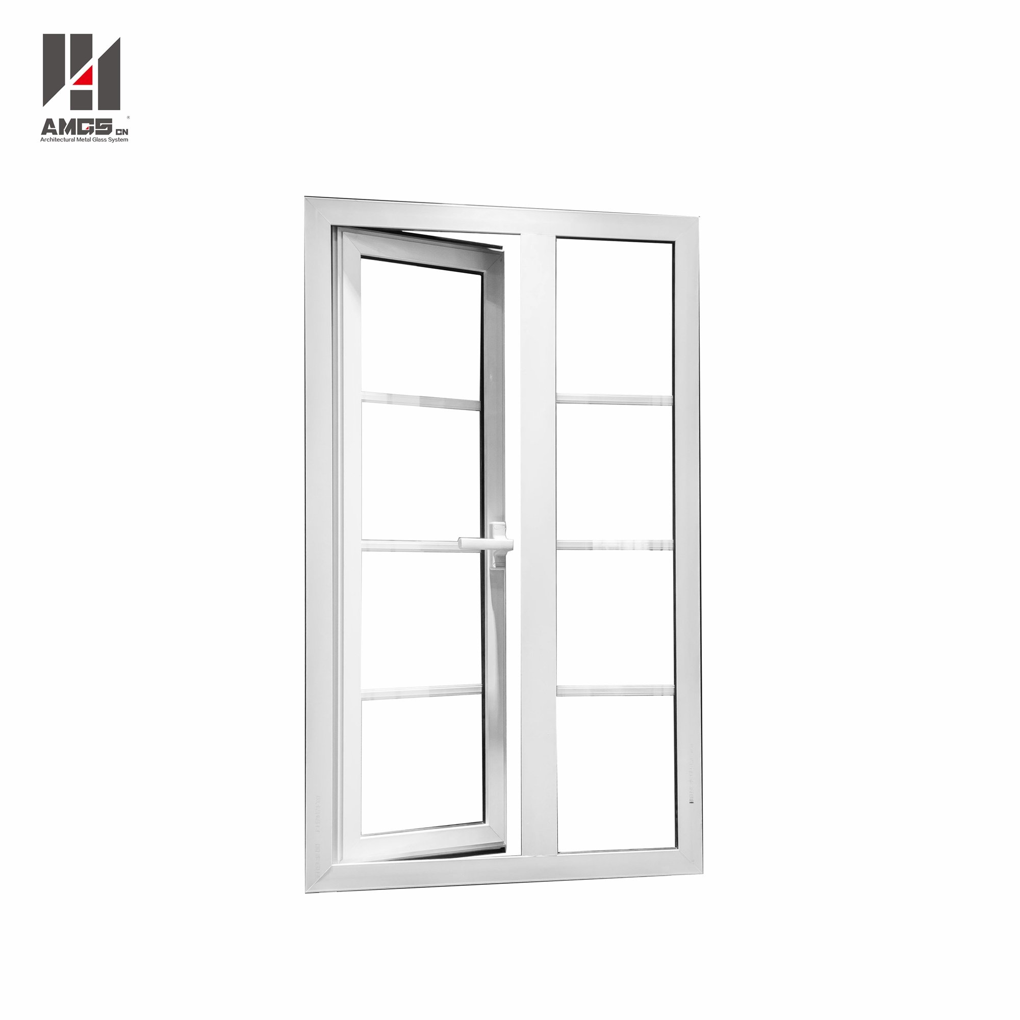 AMGS White Aluminum Casement Doors Windows With Grill Design Aluminum Casement Windows image15