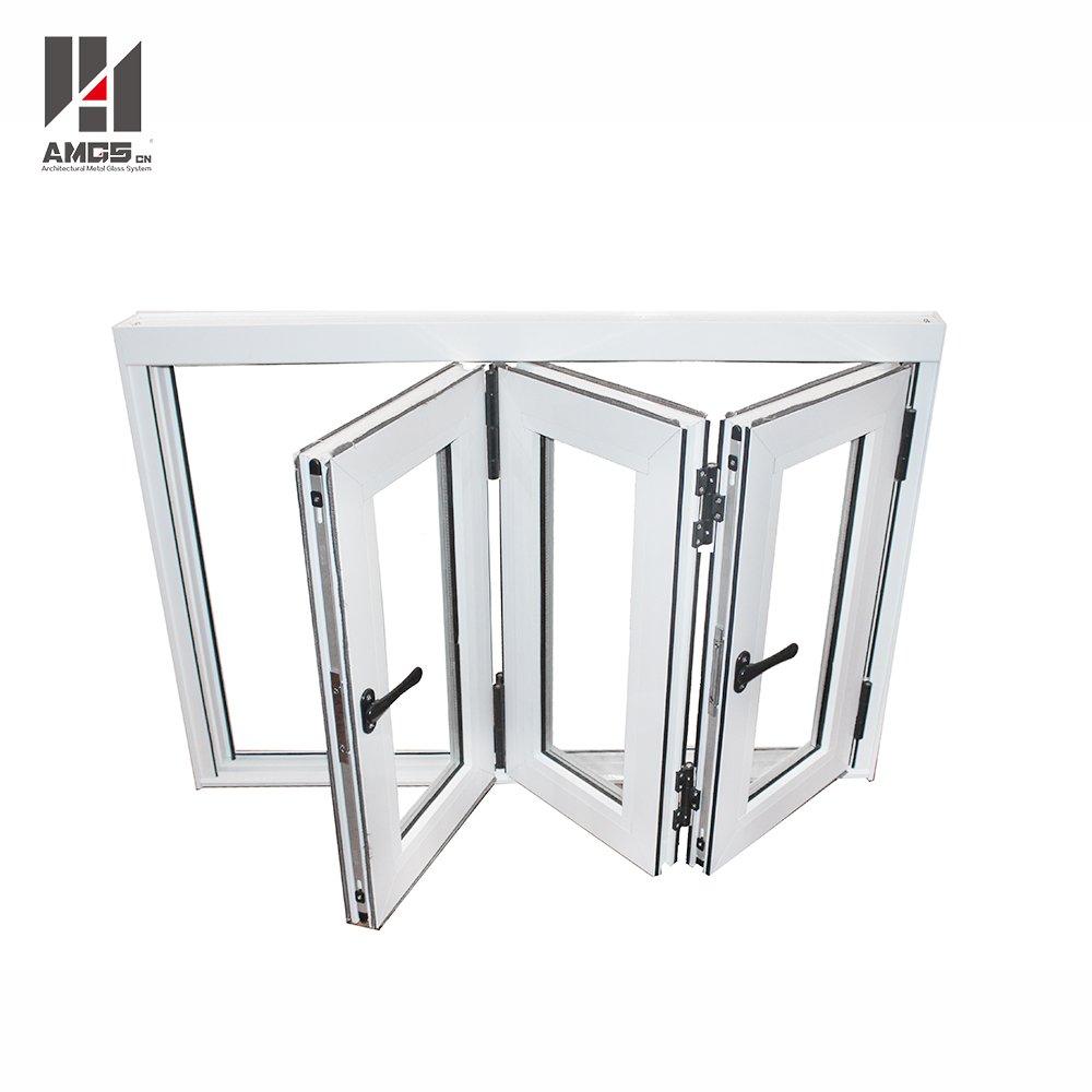 Aluminum Bifold Windows With Double Tempered Glass