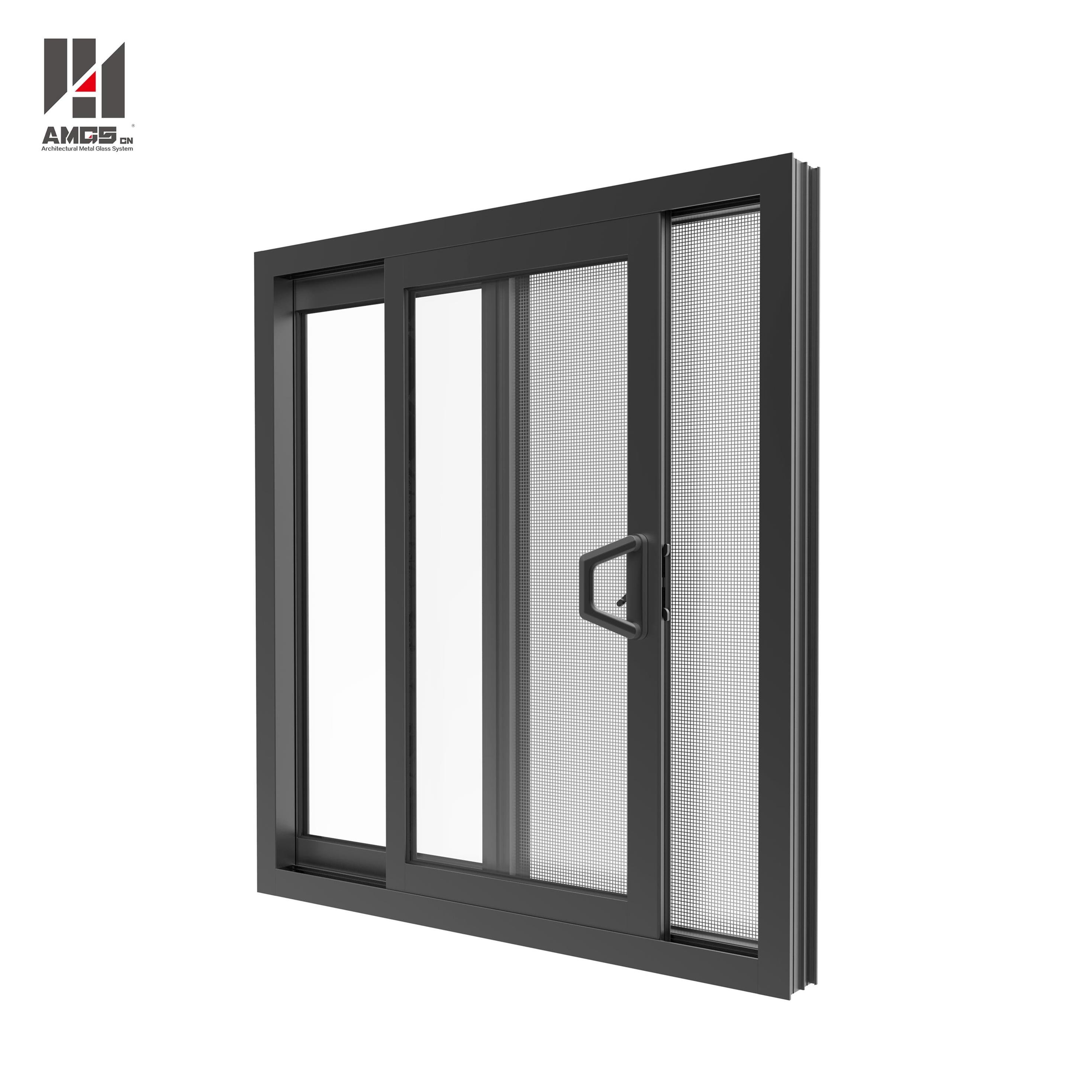 Australia Style Aluminium Sliding Window With Double Glazing