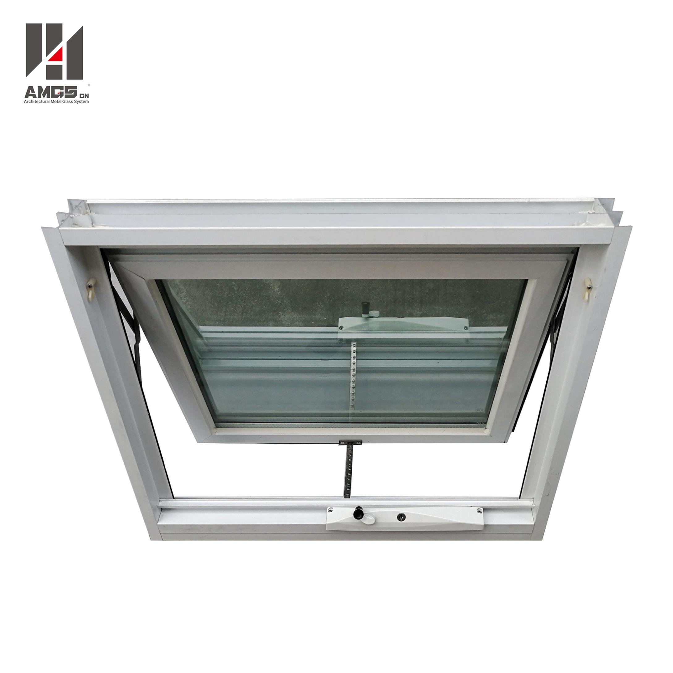 Customized Double Glazing Aluminum Awning Window With Crimsafe Screen