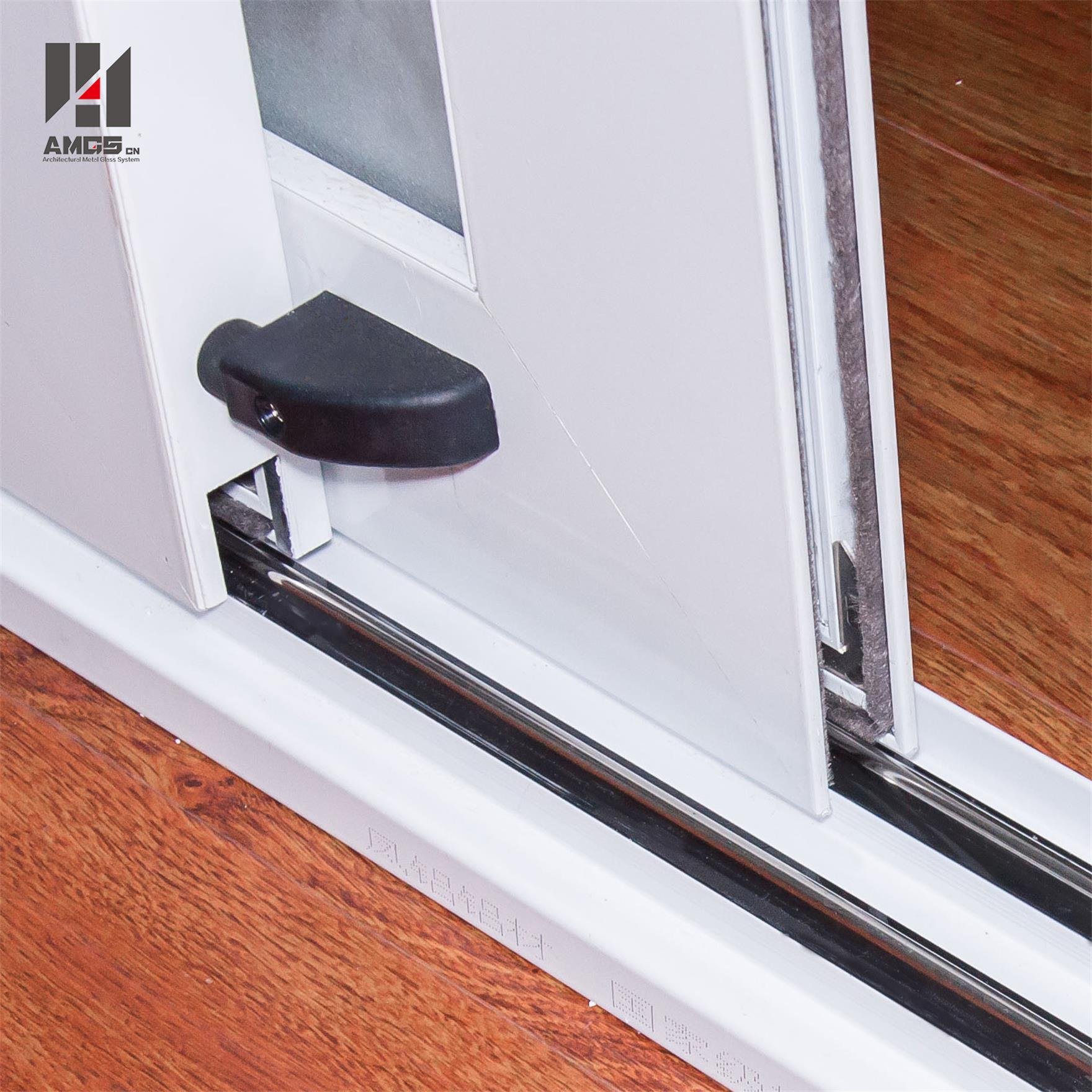 AMGS White Aluminium Sliding Door With Single Or Double Glazing Aluminum Sliding Doors image5