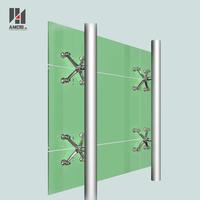 Point Supported Glass Curtain Wall For Modern Exterior Building Office Glass Walls